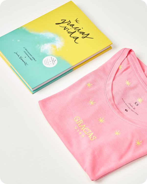 Libro Gracias Vida y camiseta